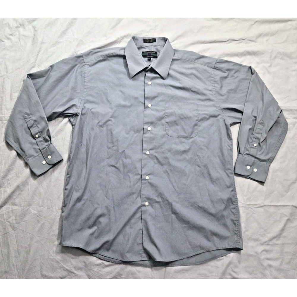 Colours Alexander Julian Shirt Men Gray Button Up Long Sleeve Sz L 16-16.5 32/33